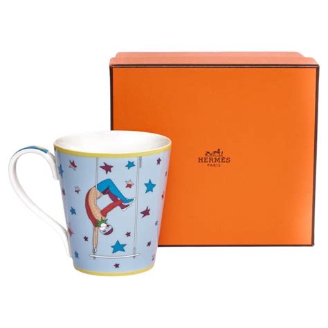 Hermès Porcelain Circus Mug NIB For Sale at 1stDibs